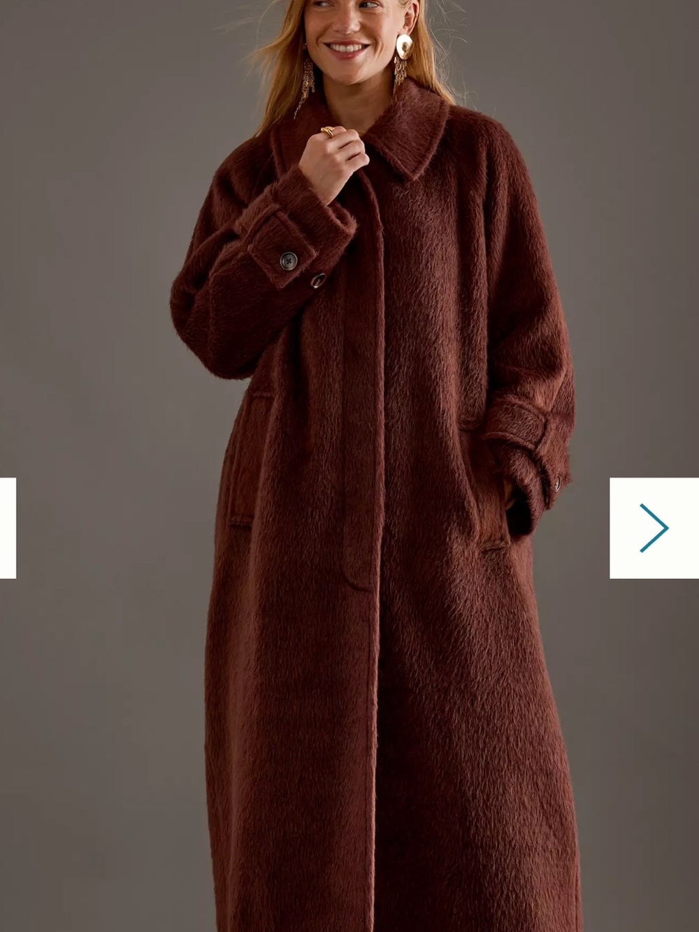 Gorgeous Chocolate Long Coat - Size M/6